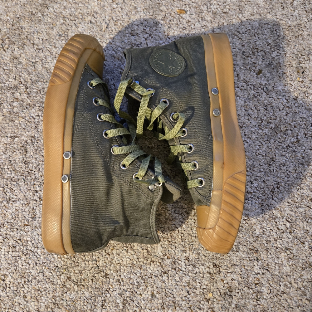 Converse Chuck Taylor Women's High-Top Sneakers in Green and Tan